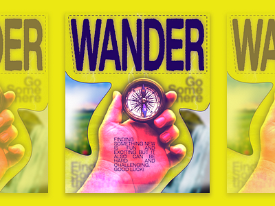 "Wander" - Poster Design design poster typography