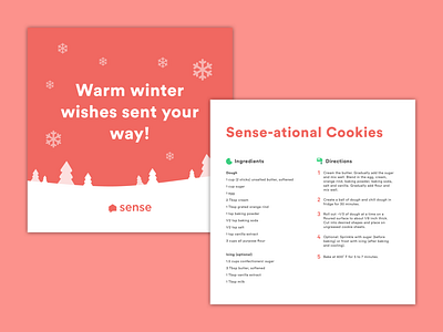 Sense-ational cookie recipe card