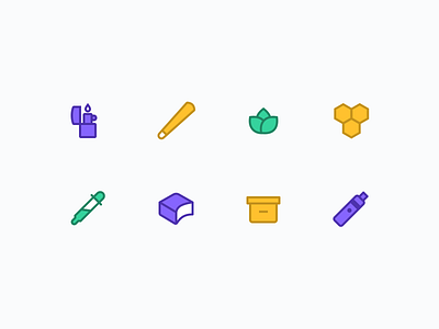 Cannabis category icons for Dispense