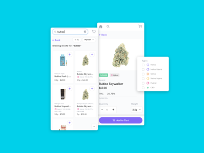 Dispense e-commerce search and filter cannabis dispensary dispensary management dispensary software dispense filter marijuana search weed