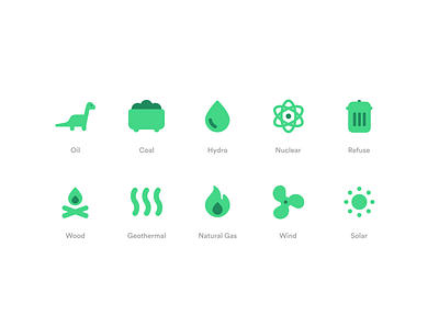 Carbon Intensity: Fuel Type icons carbon carbon icons carbon intensity coal coal icon dino fire icon fuel type fuel types geothermal icon icon icons nuclear icon oil oil icon