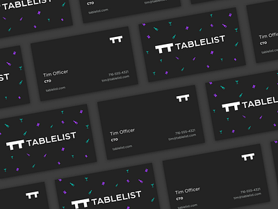 Tablelist business cards