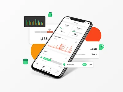 Sense home energy monitor app compare device electricity energy energy monitor graph iot mobile sense smart home stats ui