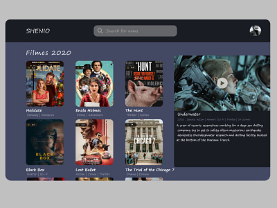 filme site 2020 design film filme movie movies ui ux web