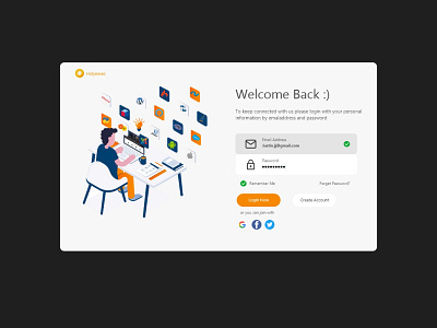 Login page 2020 design login login design login page logo ui ux web