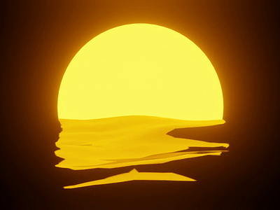 Sunset | 3D Animation | NFT 3d animation brand assets design graphic design illustration motion graphics vector