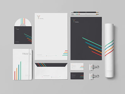 Y Travel brand architecture corporate identity logo packaging website