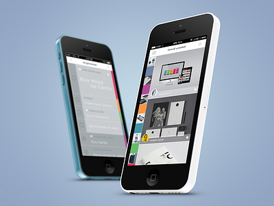 Portfolio UI app design color colorful iphone iphone c5 ui design web design