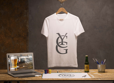 T shirt YCG logo branding illustration logo photoshop typography