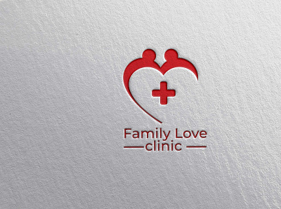 Family love clinic logo branding creative flayer photoshop typography vector