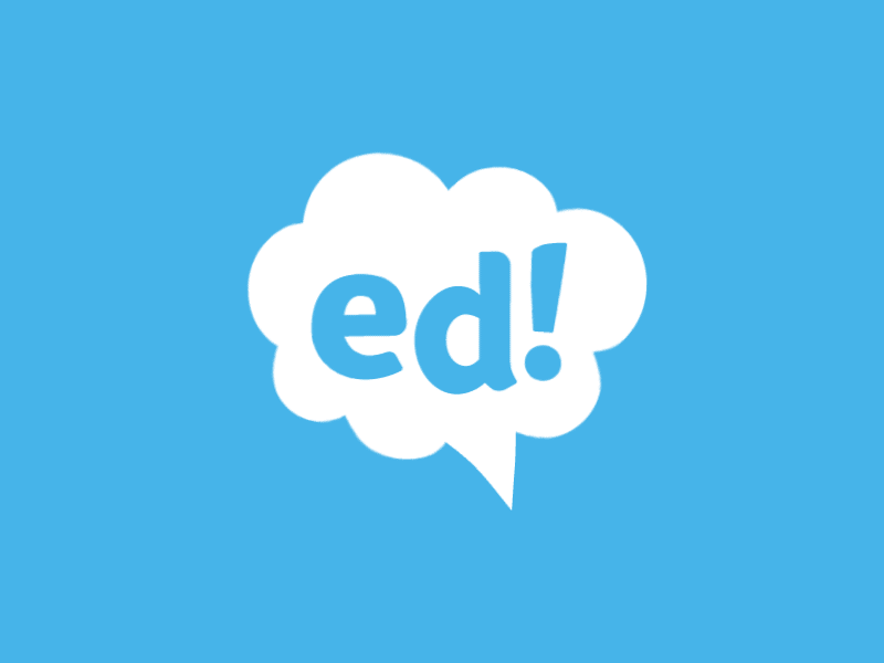 The Ed Logo Animated bubble cloud loop motion