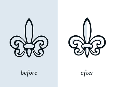 Fleur de Lis bezier curves flower organic paths sketch