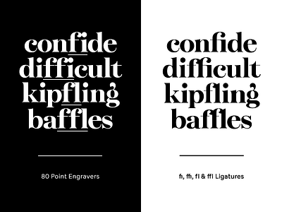 fi, ffi, fl & ffl Ligatures