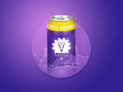 Introducing Product Y can glow pop soda soft drink splash water
