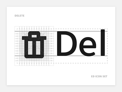 Delete - Ed Icon Set align bin delete font garbage grid icon remove trash