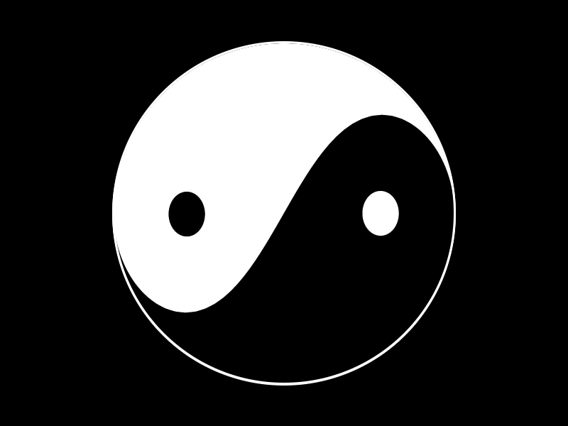 Yin and Yang designed by Stephen Hutchings. 