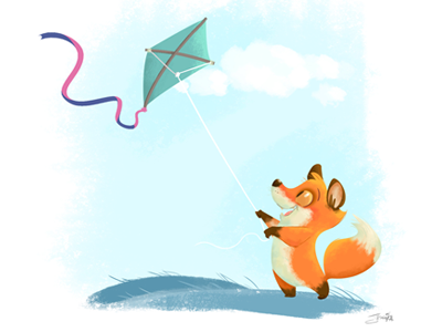 Fox Kite fox kite outside