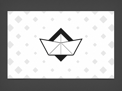 Pixelboat boat businesscard card folded geometrical geometry graphic design logo logotype minimal paper pixel