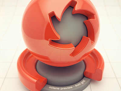 Octane render material ball 3d logo logotype material modeling octane render photorealistic plastic realistic render rendering shading