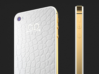 Gold iPhone 3D render 3d apple cinema 4d crocodile design gold iphone luxury modeling photorealistic render rich