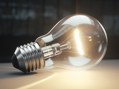 3D Lightbulb 3d c4d cinema 4d glass light lightbulb maxwell render model photorealistic realistic render shadows