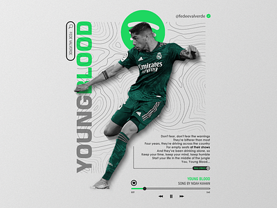 Fede Valverde Album Cover Design branding design football graphic design illustration motion graphics p photoshop poster design real madrid spotify typography