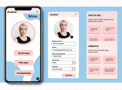 Daily UI Challenge Day Six dailyuichallenge design skincare ui userprofile ux