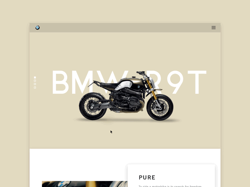 BMW Wiggle ae animation bmw daily ui landing page motorcycle ui wiggle