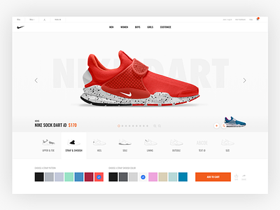 Nike Id configure customize ecommerce icon id nike pdp purchase module shoes sketch ui ux