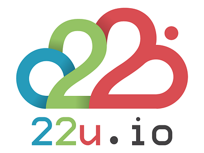 22u.Io Logo brand cloud concept design identity illustration logo