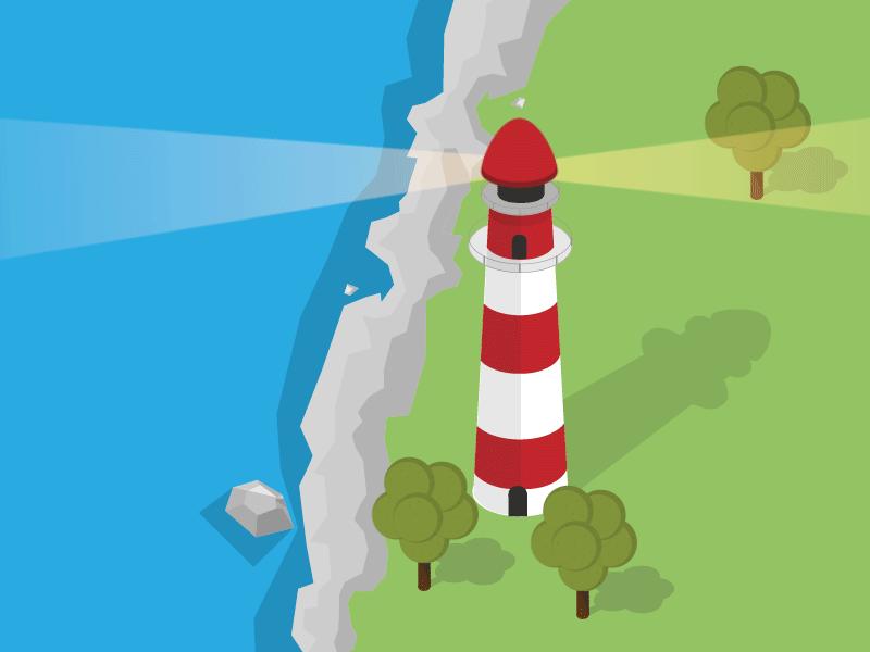 lighthouse after animation design effects gif illustration light lighthouse