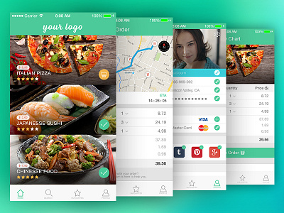 Food Delivery App app delivery design food ios prototype ui ux