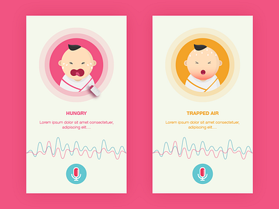 Baby Translator Apps app baby born character design illustration recognize sound translator vector
