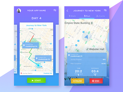 Explore the World App adventure app bike dashboard journey sketchapp map run sport tracking walk