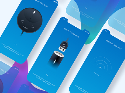 Iphone x Muse App music device for car 11 blue car device gradient icons illustrations ios iphone music swipe x