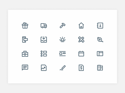 Jobber Icons icon icon set iconography minimal product design