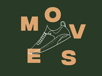 Moves branding design fitness illustration minimal sneaker wellness