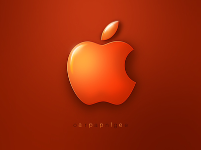 Orange Apple apple glossy illustration logo orange timepass