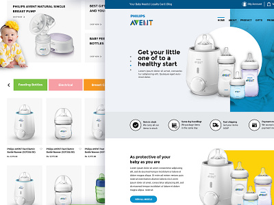 Philips AVENT Ecommerce UI/UX branding ecommerce website ui design website design