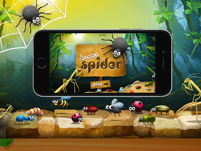 2d Mobile Game | illustration 2d 3d android animation game design illustration insects iphone mobile graphics spider ui ux