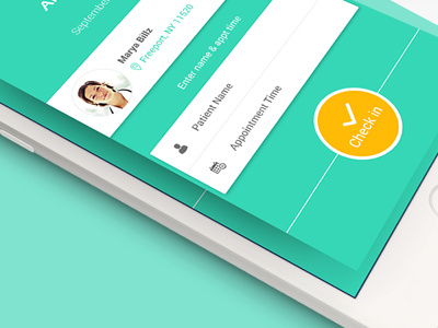 iPhone app for Medical Clinic application checkin design doctor iphone app medical online booking uiux