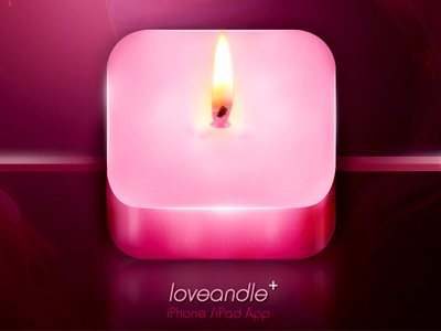 Icon Loveandle Thumb 3d icon application candle dating icon ios ipad iphone love social meetings ui user interface
