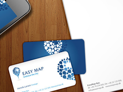 Easy Map Branding branding business card easy map iphone app location location search logo designing map search