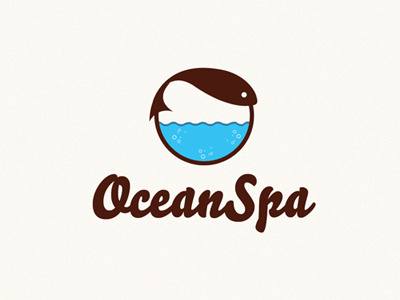 Fish Spa Logo beauty fish logo design spa