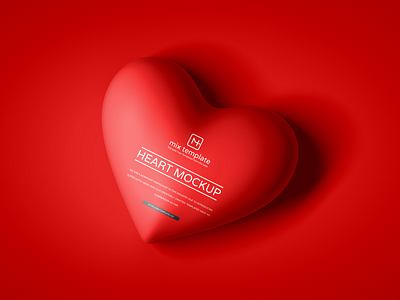 Free Top View Heart Mockup Template