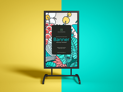 Free Street Stand Banner Mockup Template