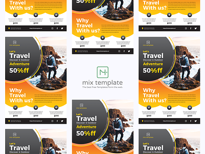 Free Design of Travel Flyer Template mix template