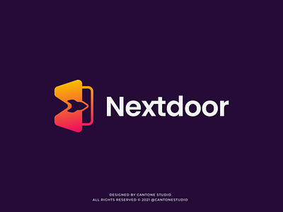 Nextdoor Modern Logo Design behance brand guide brand guidelines brand identity branding business logo creative logo design freelancer logo graphic design graphicdesign logo logo design logodesigner logofolio minimal minimalist logo modern logo ui vector