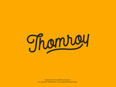 Thomroy Lettering logo design behance brand guide brand guidelines brand identity branding business logo creative logo design freelancer logo graphic design graphicdesign lettering logo logo logo design logodesigner logofolio minimal minimalist logo ui vector