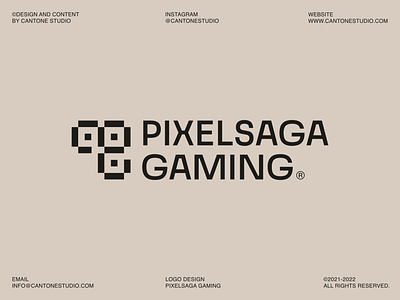 PixelSaga Gaming logo design.
